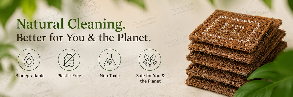 Dharma Earth Natural Coconut Shell Scrubber | Pack of 5