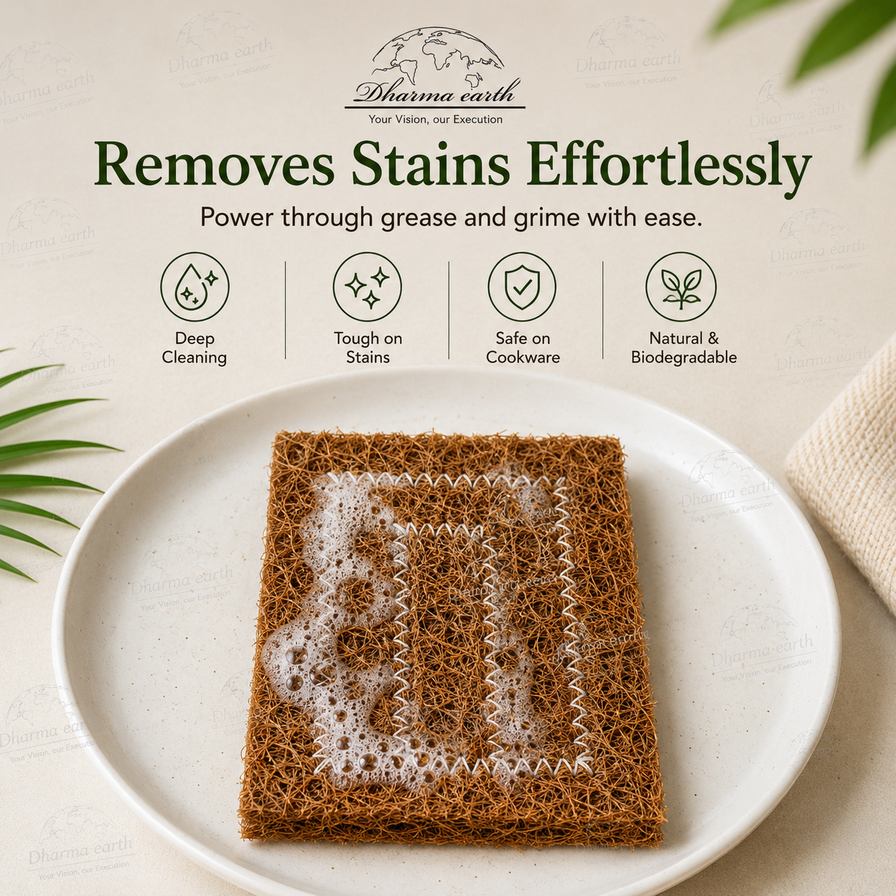 Dharma Earth Natural Coconut Shell Scrubber | Pack of 5