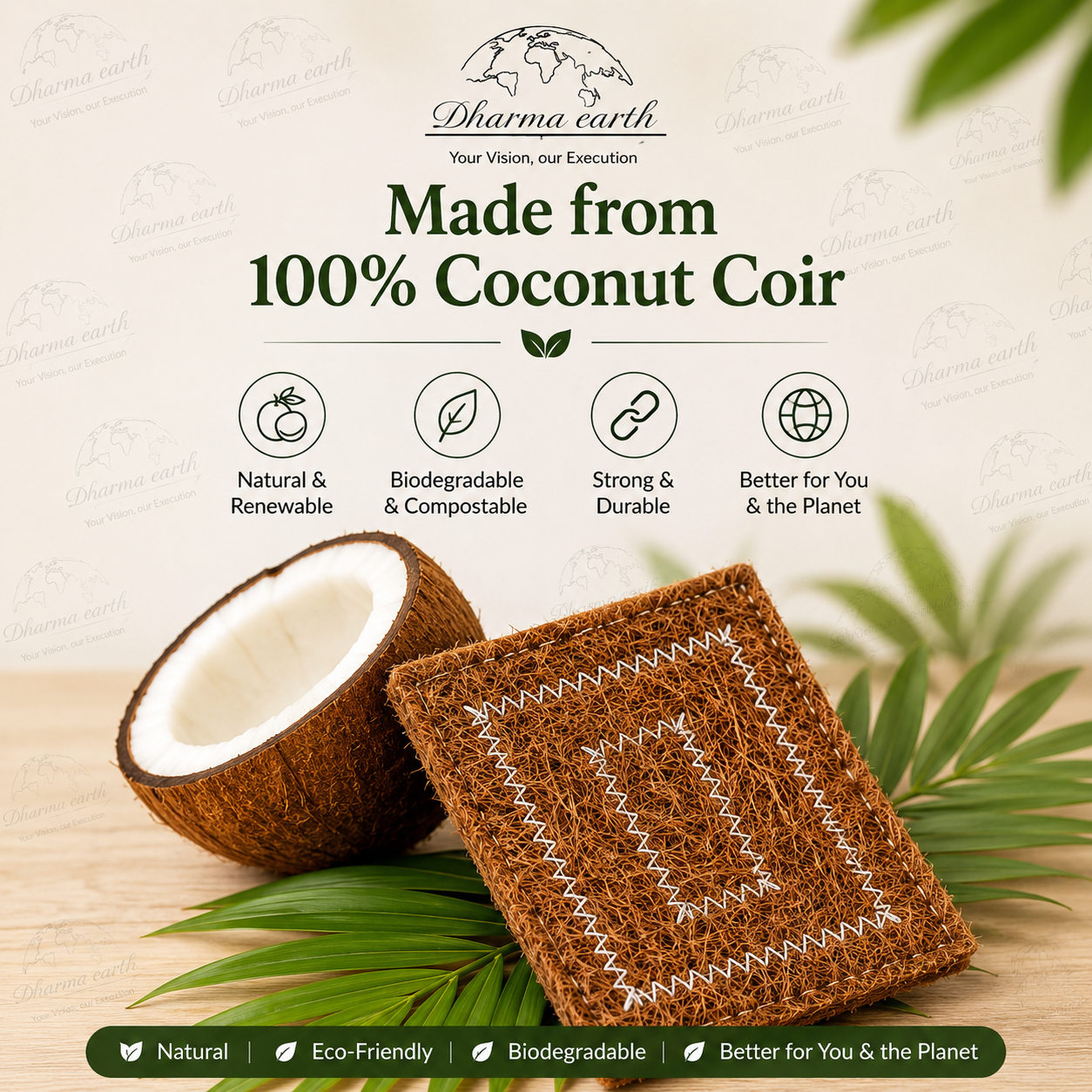 Dharma Earth Natural Coconut Shell Scrubber | Pack of 5