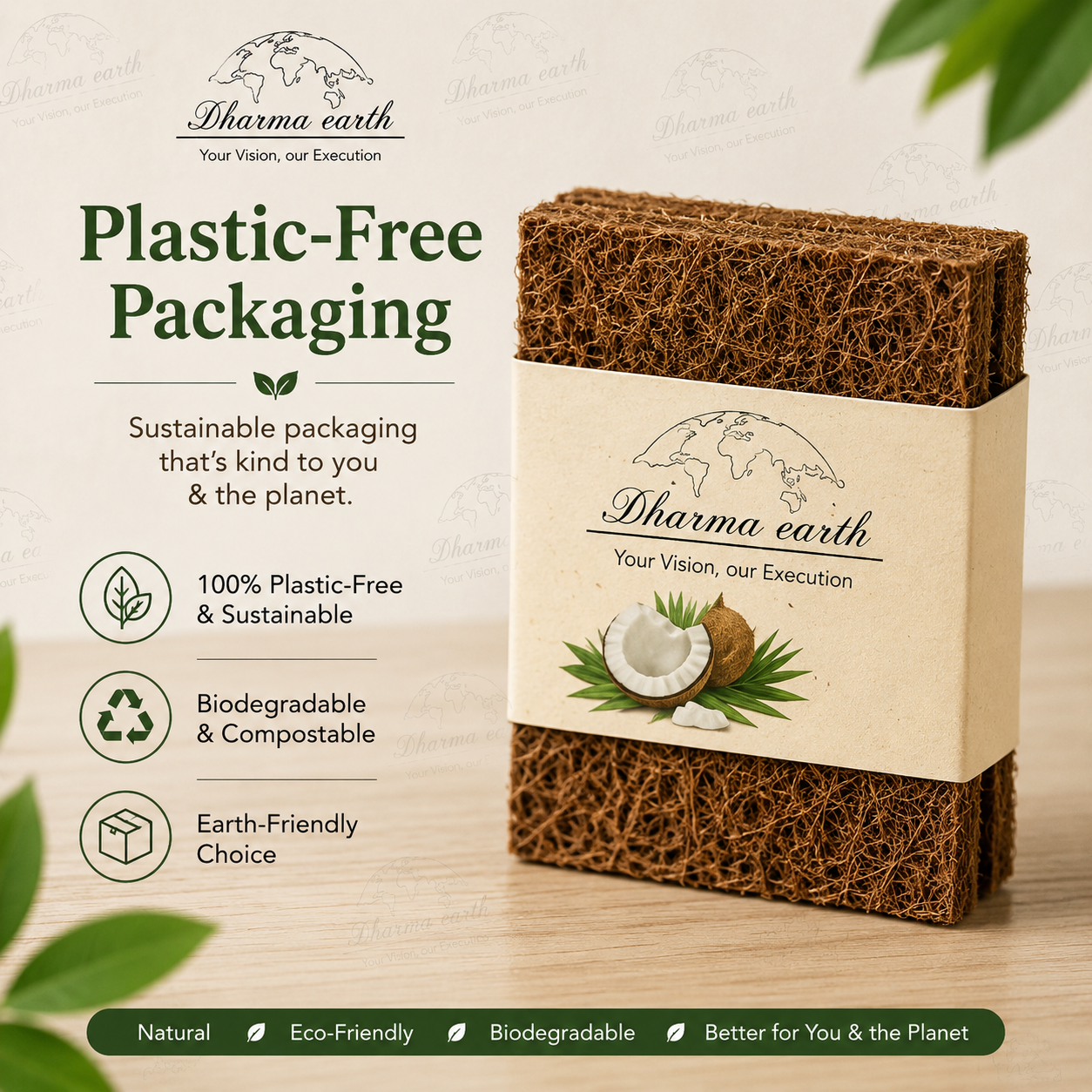 Dharma Earth Natural Coconut Shell Scrubber | Pack of 5