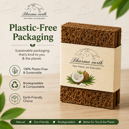 Dharma Earth Natural Coconut Shell Scrubber | Pack of 5