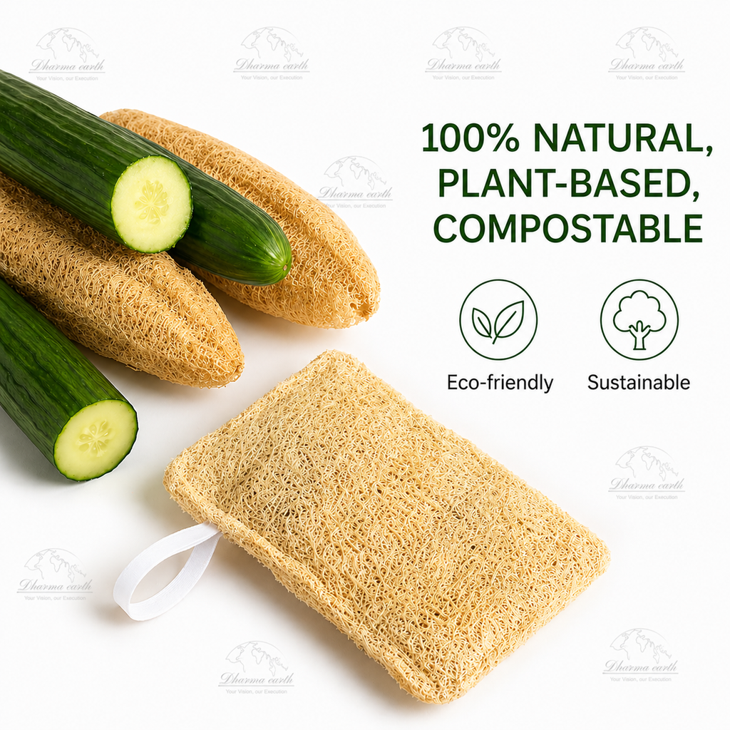 Dharma Earth Natural Loofah Bath Sponge | Pack of 2