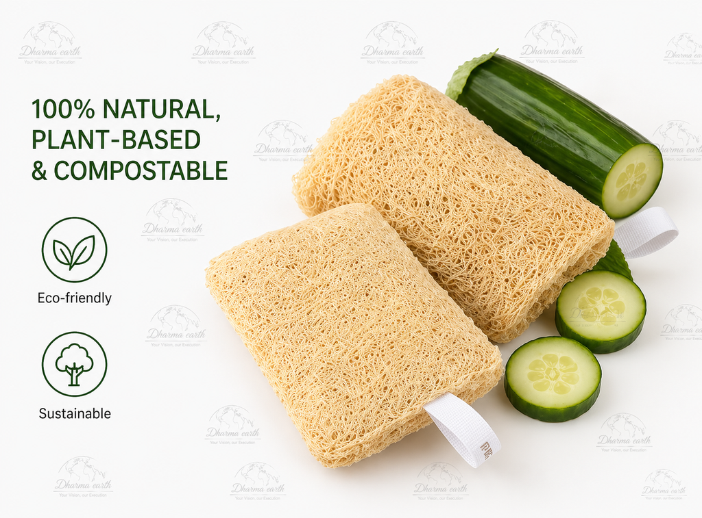 Dharma Earth Natural Loofah Bath Sponge | Pack of 2