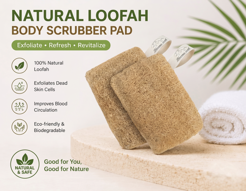 Dharma Earth Natural Loofah Bath Sponge | Pack of 2